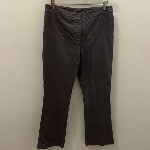 QL2 Pants Cropped Front Pleat Cotton NWT Ash Italy - Picture 1 of 9